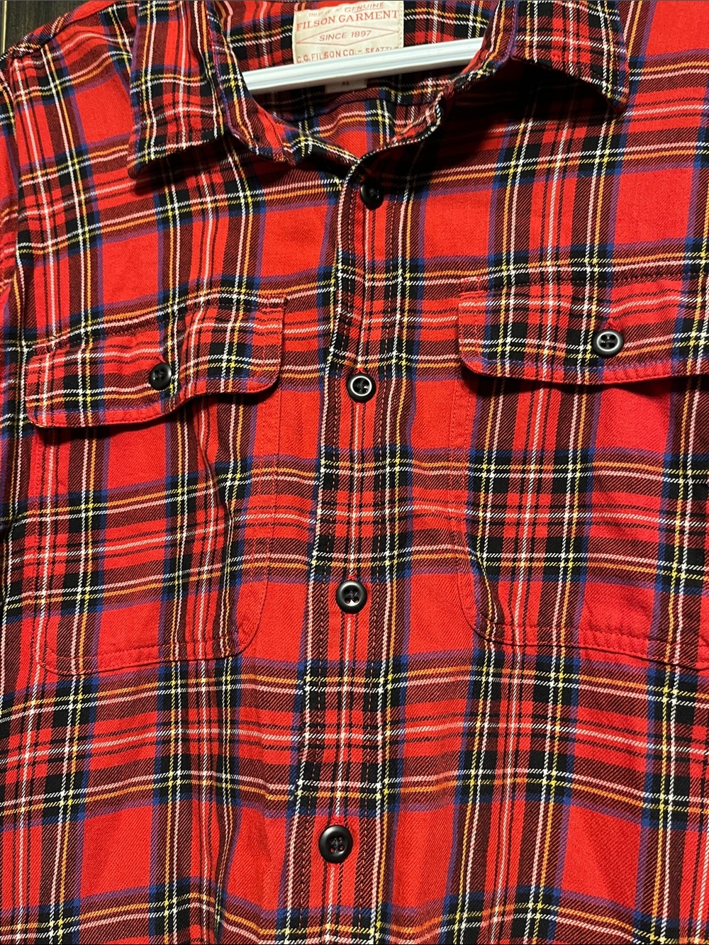 Filson Vintage Red Plaid Flannel XL - Picture 3 of 14